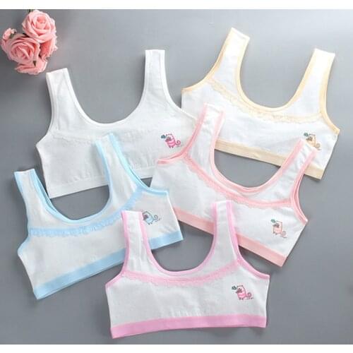 Childrens bra development period girls primary school students vest underwear tube top pure cotton breathable bra8-16 years old
