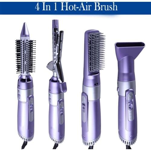 Electric Hair Dryer Blow Dryer Hair Curling Iron Rotating Brush Hairdryer Hairstyling Tools Professional 4 In 1 Hot-Air Brush