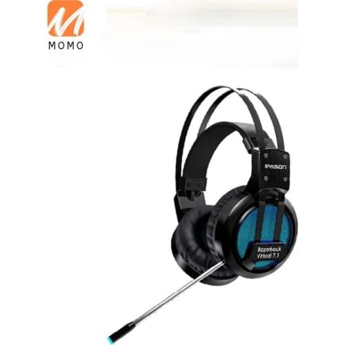 Computer Headphone Head-Mounted Specially for Gaming 7.1 Channel Hear Sounds to Discern Location Wired Headset Desktop