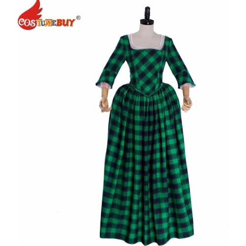 Costumebuy Scotland Dress highland costume Claire Fraser Cosplay Outlander Women Civil War Wedding dress Victorian Gown