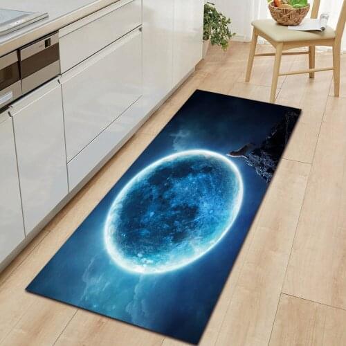 Mysterious Planet Doormat Entrance Door Home Kitchen Mat Bedroom Hallway Floor Soft Carpet Bathroom Water Absorption Long Rug