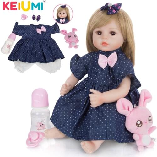 Special Design KEIUMI 18 Inch Reborn Baby Dolls Handmade Newborn Dolls Fashion Bebe Toys For Children Playmates Christmas Gifts