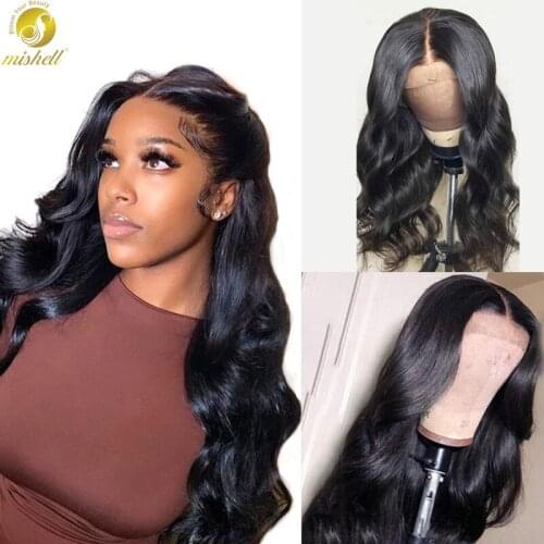 Mishell Body Wave 30 Inch 13x4 Lace Front Wigs PrePlucked 13x6 180% Lace Frontal Wig For Black Women
