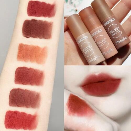 6 Colors Matte Velvet Lip Gloss Set Easy To Wear Natural Waterproof Long Lasting Moisturizing Makeup Lip Gloss Cosmetics