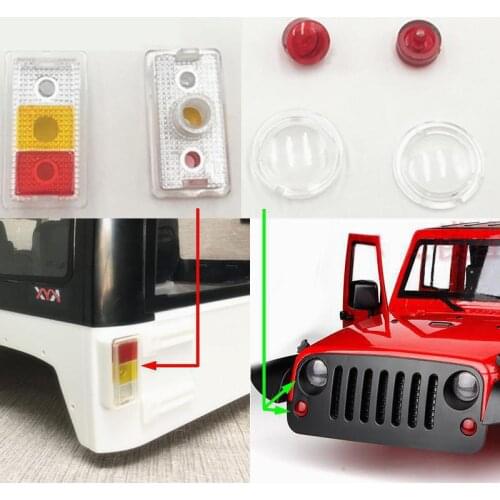 1/10 simulation climbing car JEEP SCX10II Suitable for AXIAL 90046 90047 313mm wheel hard shell Wrangler universal LED light cup