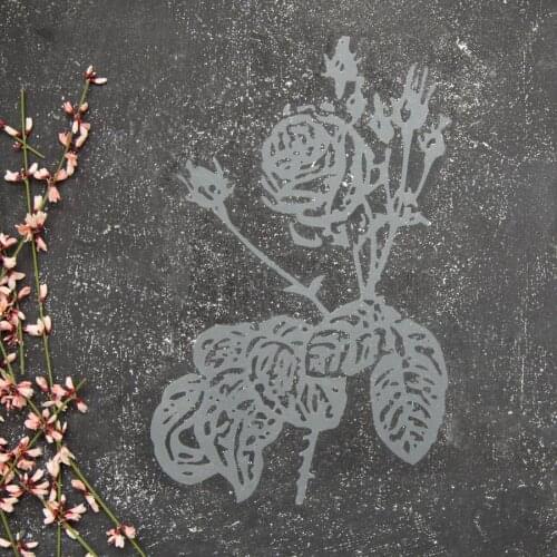 Left Facing Rose Decals Living Room Decor Plant Vinyl Wall Stickers Flowers Bedroom Removable Window Wall Mirror Decorate ZA739