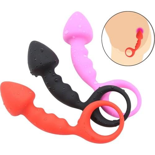 Newst Soft Silicone Anal Butt Plug Prostate Massager Vaginal G-spot Stimulation Masturbator Anal Dildo Sex Toy For Women Men Gay