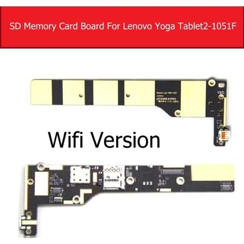 Genuine wifi Version SD Memory Card Adapter Board For Lenovo YOGA tablet 2 1051F Blade2-10W TF Card Reader Board Replacement