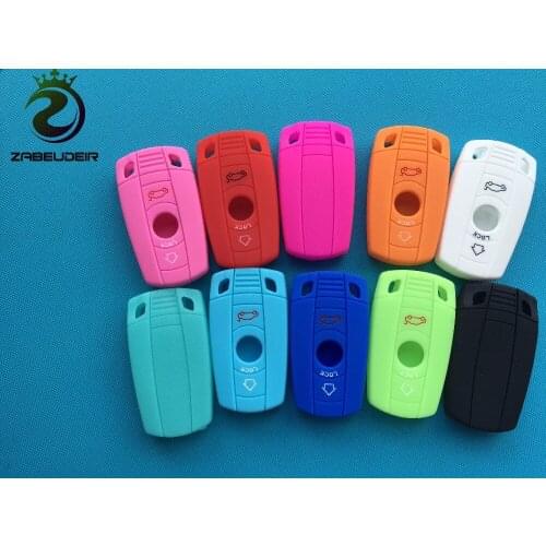 Pusakieyy 10pcs/lot of new replacement Silicone 2 Button Smart Remote Key Case Fob Cover For BMW X1 X5 1 3 5 7 Series remote key