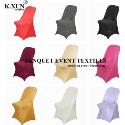 Spandex Stretch Folding Chair Cover Banquet Wedding Chair Covers Event Party Event Party Hotel Decoration