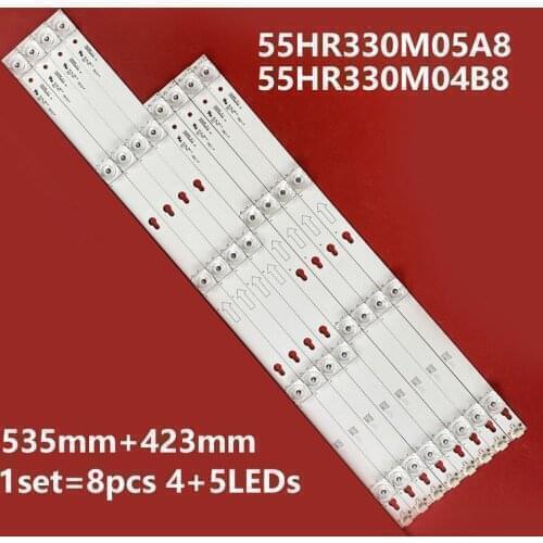 80pcs LED Backlight Strip For T CL B55A558U TOT_55D2900 D55A620U 810 55U6700C 55HR330M05A8/04B8 4C-LB5504-HR21J L55P2 L55s4900fs