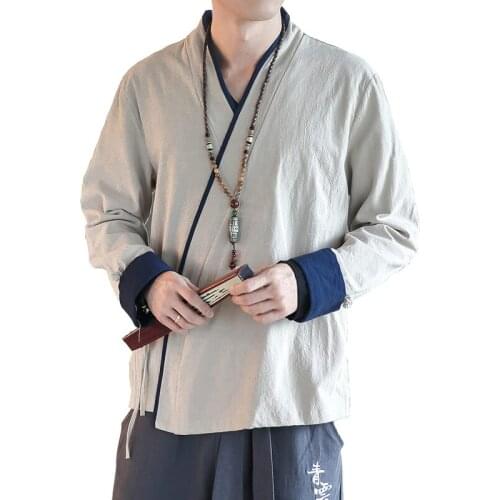 2020 Tang Top Traditional Chinese Clothing for Men Women Long Sleeve Blouse Shirt Hanfu Uniform Year Birthday Gift Party