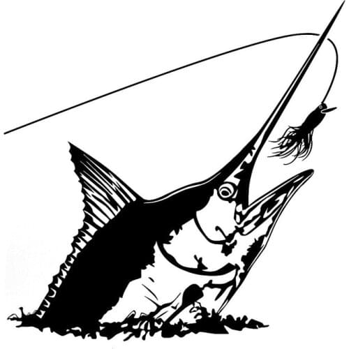 Fun and Stylish Sea Tuna Silhouette Car Sticker Pvc Car Decoration Decal Anti-UV Car Window Body Decorative Stickers Accessories