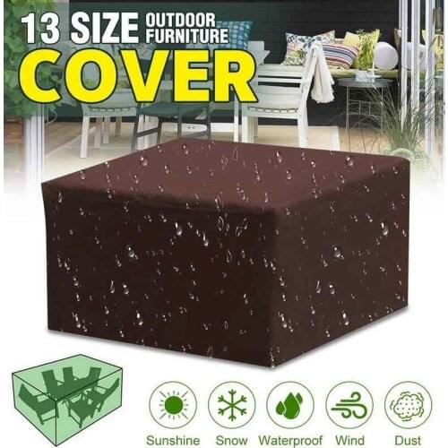 Waterproof Outdoor Garden Patio Beach Sofa Chair Cover Furniture Cover Rainproof Snow and Dustproof Cover Brown