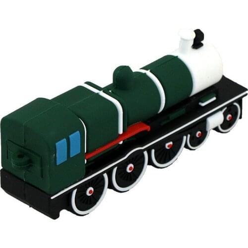 High Quality Big Green Train USB Flash Drive 4GB 8GB 16GB 32GB Steam Locomotive Memory Stick Pen Drive Key U Disk USB Drive Card