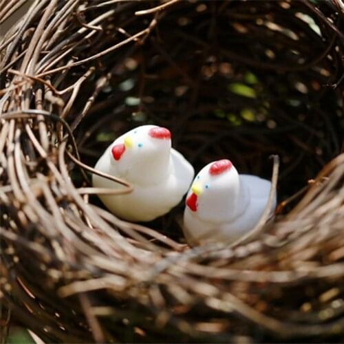 ZOCDOU 1 Piece Hen Cock Chicken Chook Saudi Arabia Model Small Statue Figurine Crafts Figure Ornament Miniatures Home DIY Decor