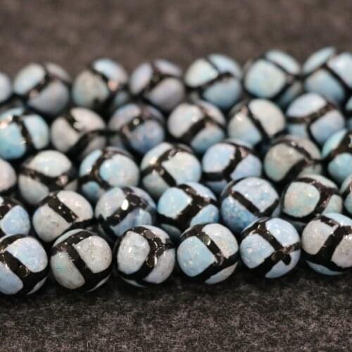 10mm 38pcs/lot, TOP Quality ! Blue Ball Handmade Loose Spacer Round Stone Beads Bracelet DIY Jewelry Making