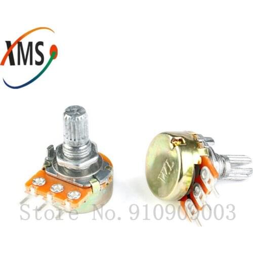 2pcs WH148 20mm 3pin Potentiometer B1K B2K B5K B10K B20K B50K B100K B250K B500K B1M 1K 2K 5K 10K 20K 50K 100K 250K 500K 1M