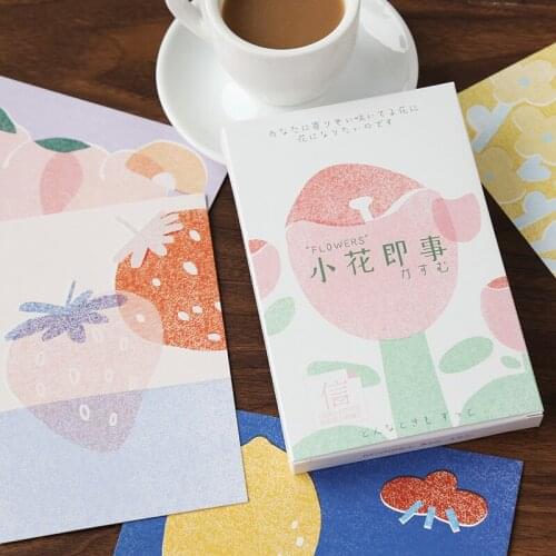 30 Pcs/Set Cute Flowers Postcard DIY Hand Painted Plant Greeting Cards Message Card Journal Decoration