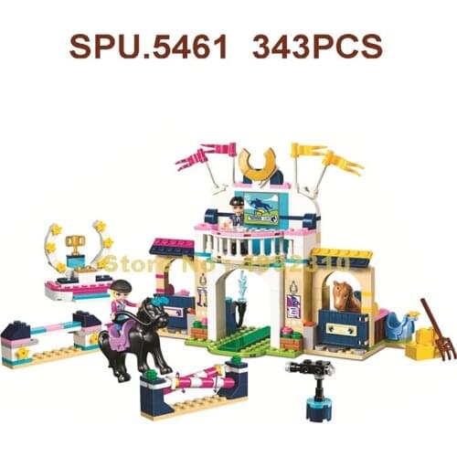 343pcs Girl Horse Jumping Building Blocks Toy