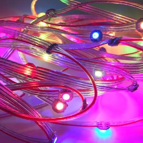 50pcs WS2812B Pre-soldered Leds LED Module String Nodes DC 5V 12cm Wire Addressable Idividually Panel