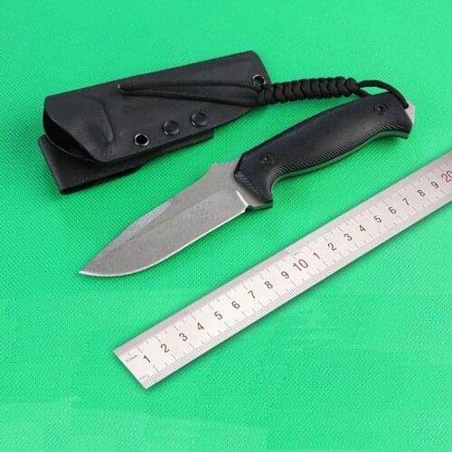 Free shipping Handmade D2 steel Hunting Knife Camping Survival Knife Fixed Blade Tactical Knife G10 handle