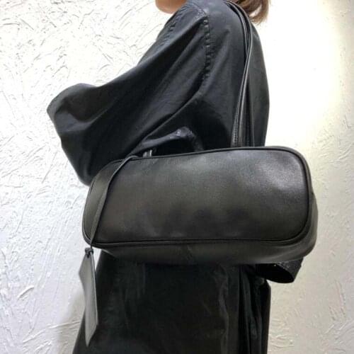 Womens Big Pillow Bag 100% Natural Leather Shoulder Bag Vintage Women Cowhide Underarm Bag Purse Large Double Straps Handbag