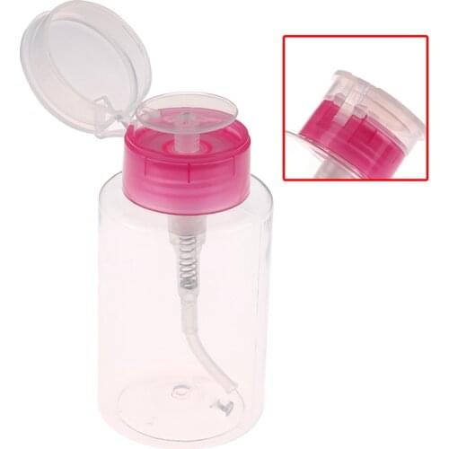 160ml Liquid Bottling Nail Art Equipment Empty Pump Dispenser Liquid Gel Polish Remover Clean Bottle For Nail Art mini bottle