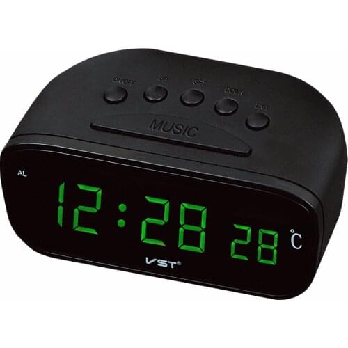 Led Digital Alarm Clock With Temperature No Radio Cigarette Llighter Electronic Table Watch Nixie Music Desk Clock For Car