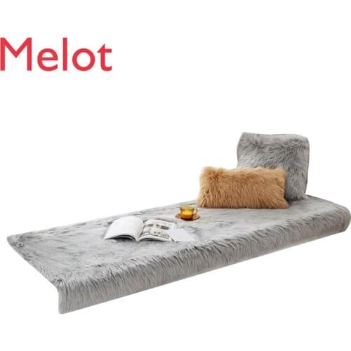 European-Style Solid Color Plush Ledge Cushion Window Cushion Warm Bedroom Mat Non-Slip Custom protective floor mat