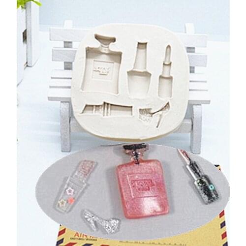 Makeup Tools Lipstick Silicone Molds For Polymer Clay Chocolate Candy Molds 3D Craft Cupcake Fondant Cake Decorating Tools M630