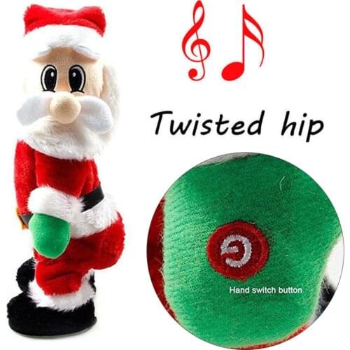 JX-LCLYL Electric Christmas Santa Claus Figure Twisted Hip Twerking Singing Kids Toys