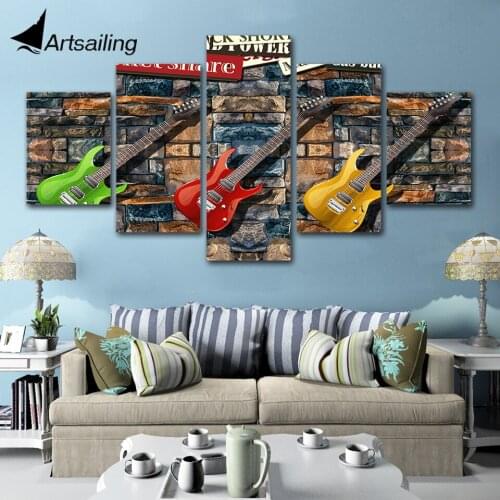 Canvas Painting Home Art Music guitar Poster And Print Wall Art Picture Home Decor