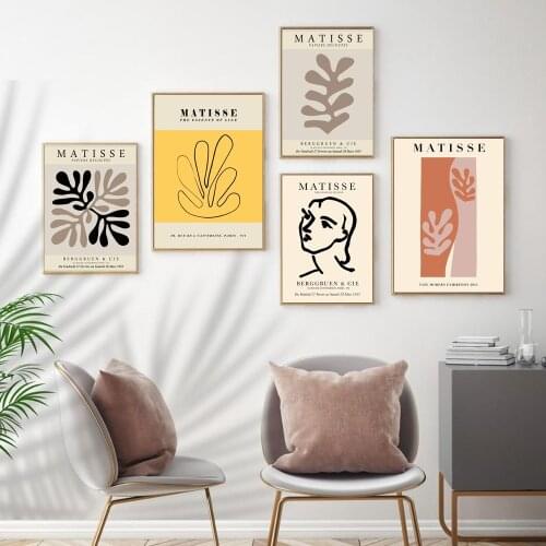 Henri Matisse Retro Art Posters And Prints Abstract Plants Wall Art Canvas Painting Pictures For Living Room Unique Home Decor