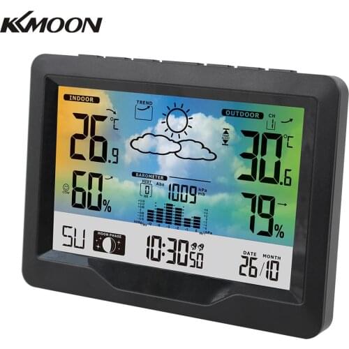 KKMOON Professional Portable Wireless Weather Station Outdoor Indoor Digital Thermometer Hygrometer Temperature Humidity Gauge