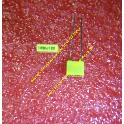 50pcs/lot Correction capacitors 100V104J 100NJ100 100NF 0.1UF more positive capacitance pitch 5MM