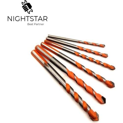 Krachtige 6 Pcs Multi-Material Triangle Drill Bit Set for Tile Concrete Brick Glass Plastic Wood Stone 4-12mm