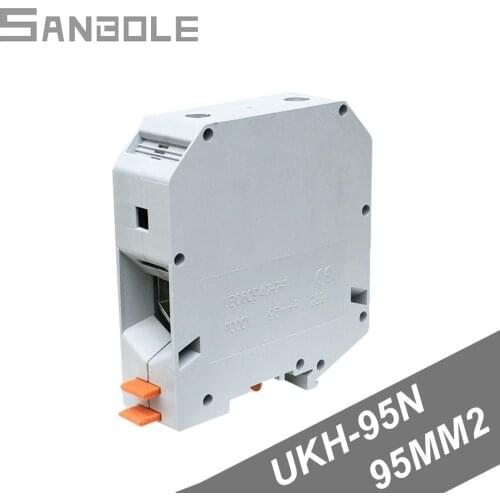 UKH-95N Terminal Block DIN Rail mounted 95mm2 Connection Electrical Conductor clipline Wiring Barrier