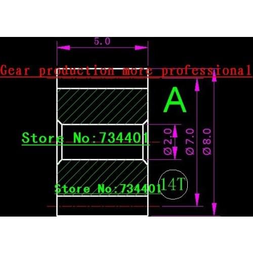 5pcs/RC Model Metal Pinion Gear 0.5m Hole=2.0mm/2.3mm/3.0mm/3.17mm 14T H=5.0mm/12mm/CNC Copper gear/Meat Grinder Parts etc