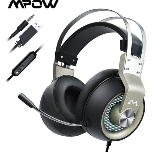 Mpow EG3 Pro Wired Headphone Gaming Headset 3.5mm USB Headphones With Microphone On Line Volume Control For Computer PC Gamer