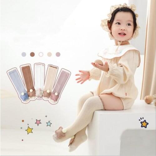 Baby Girls Knee High Socks Spring Autumn Cotton Socks Solid Kids Toddler Long Socks For Children