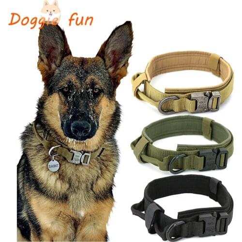 Dog Collar Adjustable Military Army Tactical Pets Dog Leash Harness Control Handle Training Pet Cat For Small Large Dogs