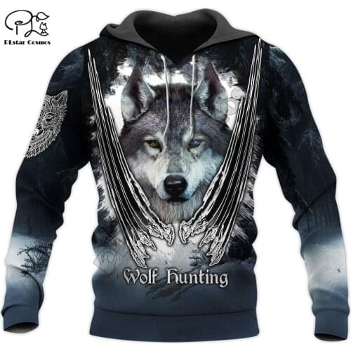 PLstar Cosmos Animal Wolf Hunting Fenrir Tattoo Tracksuit Pullover NewFashion 3DPrint Men/Women Casual Jackets Zipper Hoodies 15