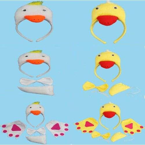 Parrot 3D Yellow Duck Makeup Party Adult Child Animal Ears Hairband Headband Cosplay Costume Accessory Halloween Party Favor