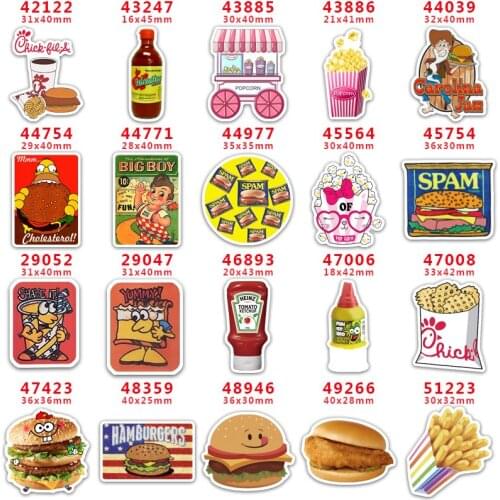 DIY Craft Supplies Sewing Accessories Cartoon Burgers And Fries Printed Planar Resins Mold 10 Pieces. PR-29047