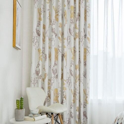 Modern Simple Cationic Jacquard Curtains for Living Room Bedroom Study Abstraction Printing Chinese Shading Curtains Decoration