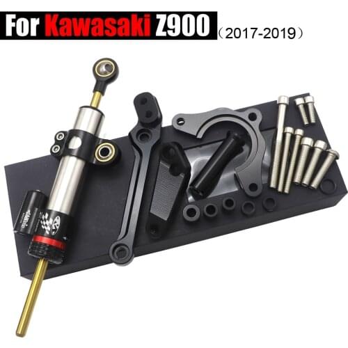 For Kawasaki Z900 Z 900 2017 2018 Stabilize Steering Damper Mount Bracket Motorcycle Steering Stabilizer Damper Mounting Z900