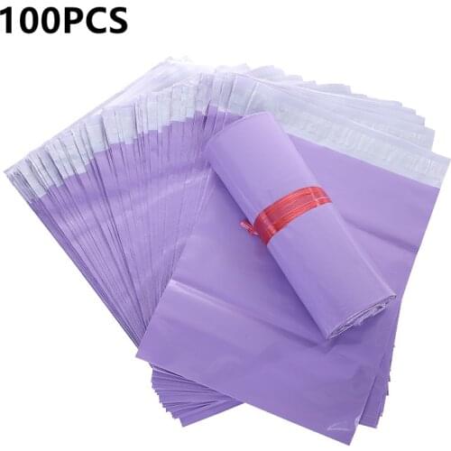 Ultra Light 100 Pcs Purple Self-seal Adhesive Courier bags Storage Bags Plastic Poly Envelope Mailer Postal Shipping Mailing Bag