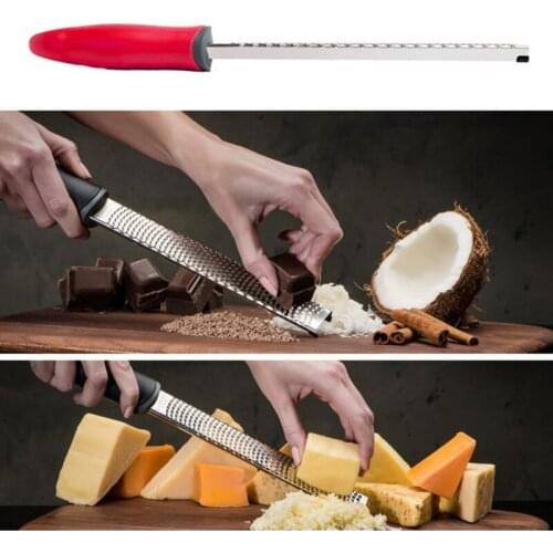 Stainless Steel Cheese Grater For Parmesan Chocolate Fruit Ginger Garlic Vegetables Fine Grater With Non-slip Handle For Kitchen