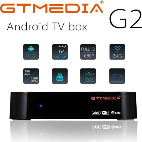Android TV Box GTMedia G2 Built in WiFi 4K HD 2GB 16GB WIFI Google Cast Netflix Set top Box PK G1 GTC X96mini with M3U GTplayer